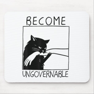 Werden Sie unregierbar - Schwarze Katzen, die Hand Mousepad