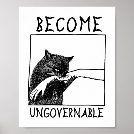 Werden Sie unregierbar - Schwarze Katzen, die Hand Poster (Vorne)