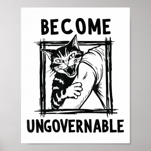Werden Sie unregierbar - Schwarze Katzen, die Hand Poster (Vorne)