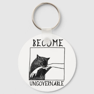 Werden Sie unregierbar - Schwarze Katzen, die Hand Schlüsselanhänger