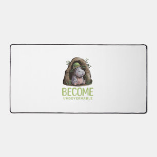 Werden Sie unregierbarer Langschläfer-T - Shirt Schreibtischunterlage