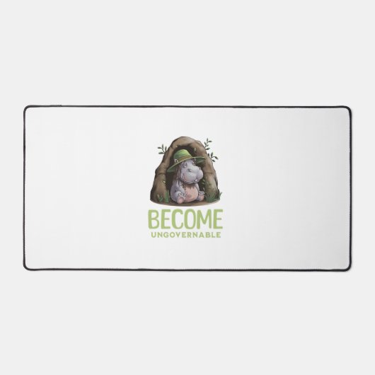 Werden Sie unregierbarer Langschläfer-T - Shirt Schreibtischunterlage (Vorderseite)