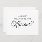 Werden Sie unser Beamter sein? | Hochzeit Einladung (Vorne/Hinten)