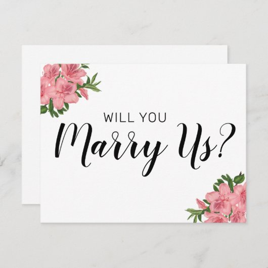 Werden Sie unser Beamter sein? | Hochzeit Einladung (Vorne/Hinten)