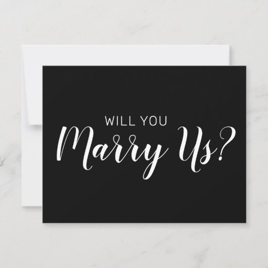Werden Sie unser Beamter sein? | Hochzeit Einladung (Vorderseite)