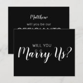 Werden Sie unser Beamter sein? | Hochzeit Einladung (Vorne/Hinten)