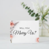 Werden Sie unser Beamter sein? | Hochzeit Einladung (Stehend Vorderseite)