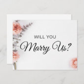 Werden Sie unser Beamter sein? | Hochzeit Einladung (Vorne/Hinten)