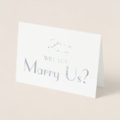 Werden Sie unser Beamter sein? | Hochzeit Folienkarte (Vorderseite)