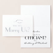 Werden Sie unser Beamter sein? | Hochzeit Folienkarte (Anzeige)