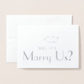 Werden Sie unser Beamter sein? | Hochzeit Folienkarte (Vorderseite mit Umschlag)