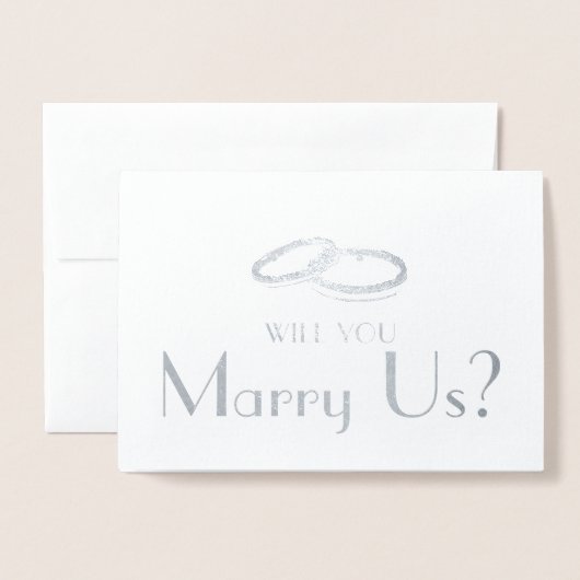 Werden Sie unser Beamter sein? | Hochzeit Folienkarte (Vorderseite mit Umschlag)