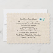 Werden Sie unser Blumenmädchen sein? Aquarellblume Einladung (Rückseite)