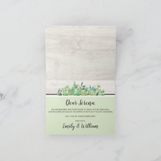 Werden Sie unser Blumenmädchen sein? Botanisches R Karte (Innenseite)