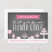 Werden Sie unser Blumenmädchen sein? | Bridesmaid Einladung (Vorne/Hinten)
