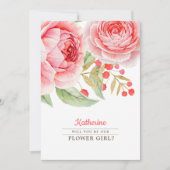 Werden Sie unser Blumenmädchen sein? Einladungskar Einladung (Vorderseite)
