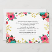 Werden Sie unser Blumenmädchen sein? Moderne Blume Einladung (Rückseite)