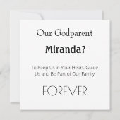 Werden Sie unser GodParent Twins Baby Foto sein? Karte (Rückseite)