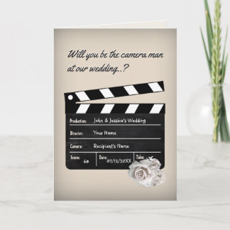Werden Sie unser Kameramann für Hochzeiten sein? Einladung