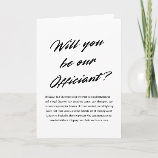 Werden Sie unser offizieller funny Officiency Vors Karte (Vorderseite)
