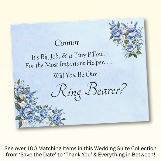 Werden Sie unser Rufträger sein? Blue Peony Card