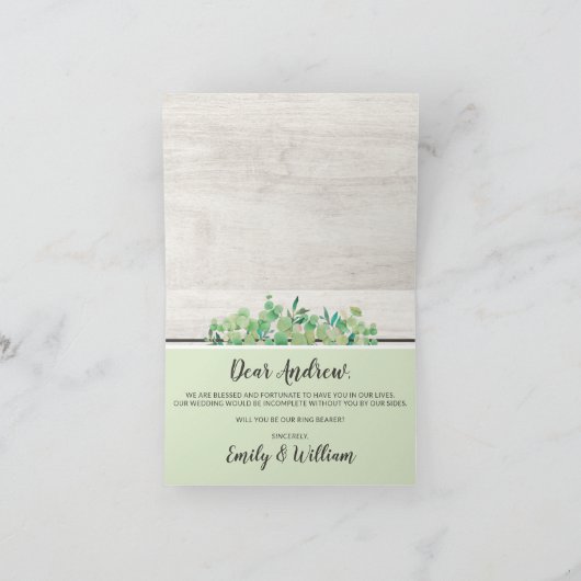 Werden Sie unser Rufträger sein? Botanisches Rusti Karte (Innenseite)