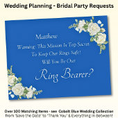 Werden Sie unser Rufträger sein? Cobalt Blue & Whi