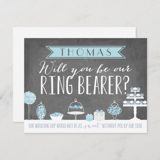 Werden Sie unser Rufträger sein | Trauzeuge Einladung (Vorne/Hinten)