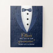 Werden Sie unser Trauzeuge maßgeschneiderter Hochz Puzzle (Vertikal)