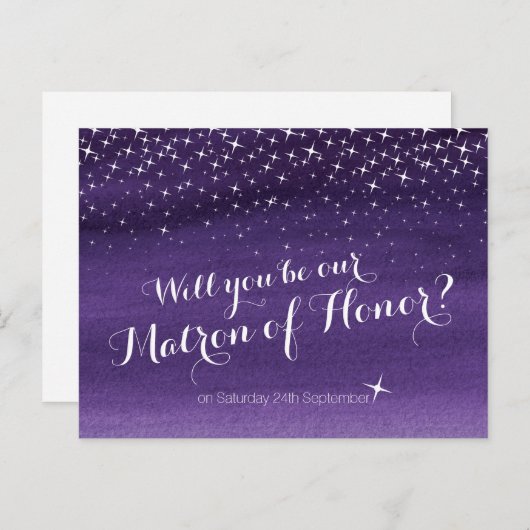 Werden Sie unser Vorkämpfer der Hochzeit der Stern Ankündigungspostkarte (Vorne/Hinten)