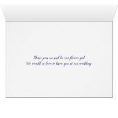 Werden Sie unsere Blume Mädchen eine blaue Karte (Innenansicht Horizontal (Unten))