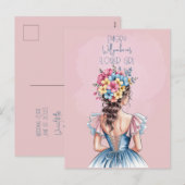 Werden Sie unsere Blumenblume sein? Feiertagspostkarte (Vorne/Hinten)