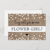 Werden Sie unsere Blütenmädchenkarte sein? Einladung (Vorne/Hinten)