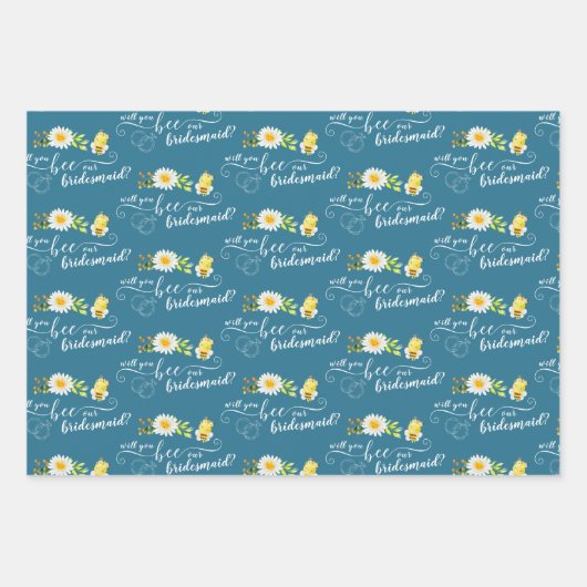 Werden Sie unsere Bridesmaid-Umschlagblätter sein? Geschenkpapier Set (Vorderseite)