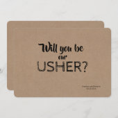 Werden Sie unsere Usher Vorschlag Card sein Einladung (Vorne/Hinten)