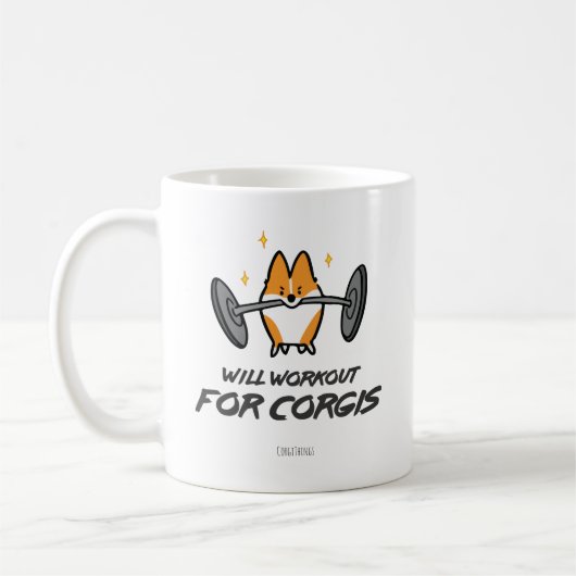 Werden Sie Workout für Corgis-Tasse Kaffeetasse (Links)