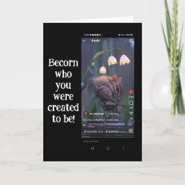 "Werden Sie, zu wem Sie erschaffen wurden, um zu s Dankeskarte