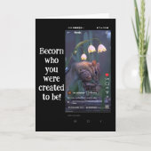 "Werden Sie, zu wem Sie erschaffen wurden, um zu s Dankeskarte (Vorderseite)
