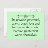 Werden Sie zuerst größer Postkarte (Vorne/Hinten)