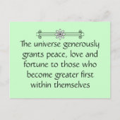 Werden Sie zuerst größer Postkarte (Vorderseite)