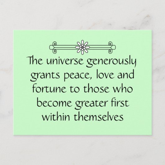 Werden Sie zuerst größer Postkarte (Vorderseite)