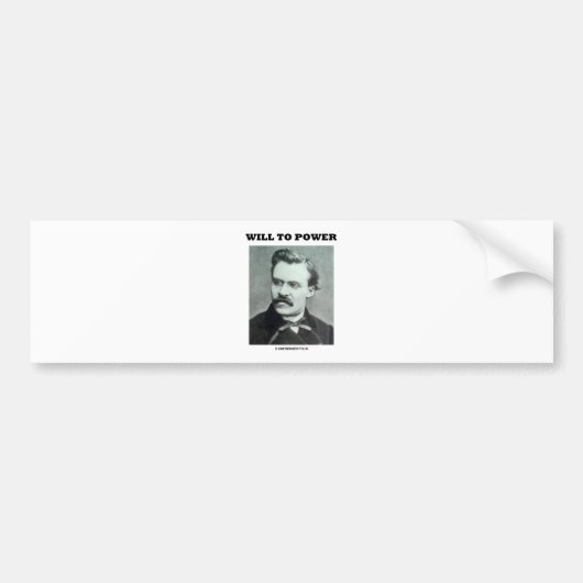 Werden Sie zum Power (Friedrich Nietzsche) Autoaufkleber (Vorne)