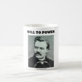 Werden Sie zum Power (Friedrich Nietzsche) Kaffeetasse (Mittel)