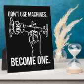 Werden Sie zur Maschine - Funny Cartoon Strongman  Fotoplatte (Seite)