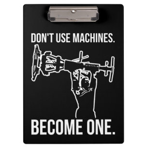 Werden Sie zur Maschine - Funny Cartoon Strongman  Klemmbrett