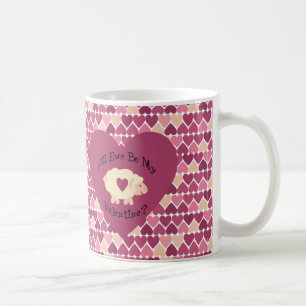 Werden wir mein Valentin sein? Herzhintergrund Kaffeetasse