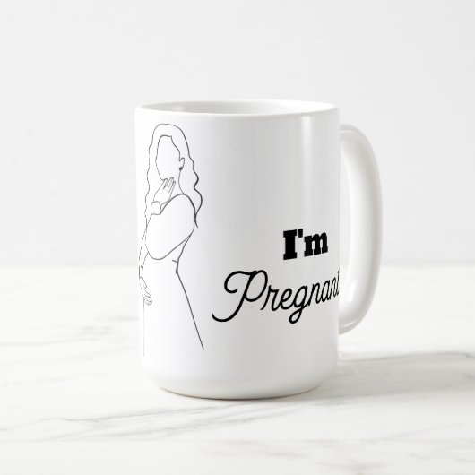 Werdende Eltern Faux-Spitze Kaffeetasse (VorderseiteRechts)