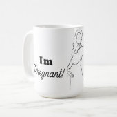 Werdende Eltern Faux-Spitze Kaffeetasse (Vorderseite Links)