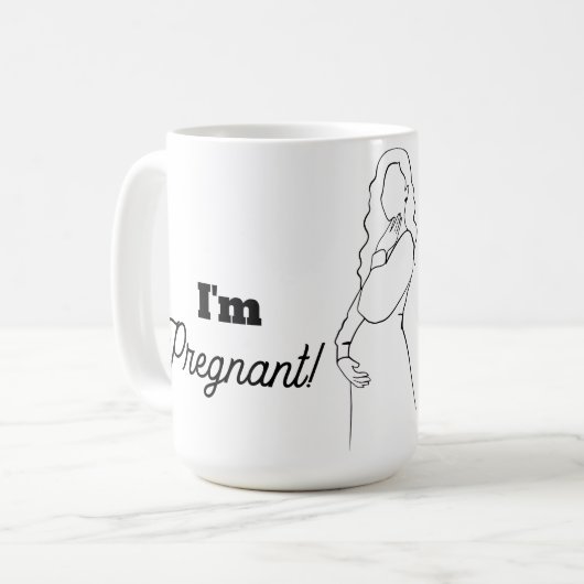 Werdende Eltern Faux-Spitze Kaffeetasse (Vorderseite Links)