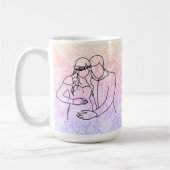 Werdende Eltern Faux-Spitze Kaffeetasse (Links)